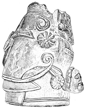 Aztec Vase, found in the Church of Bacadehuachi. Height, 37 cm.