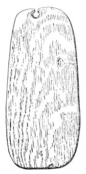 Pendant of Wood. 
Length, 14 cm.