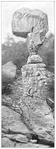 Cappe of Sandstone Pillar, showing effect of erosion.